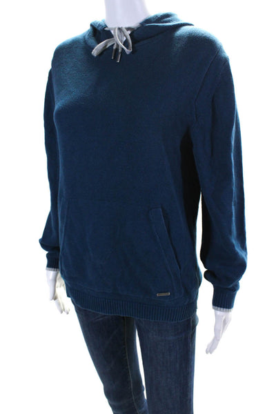 Rodd & Gunn Women's Hood Long Sleeves Cotton Sweater Blue Size S