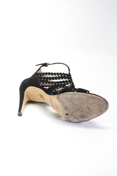 Sigerson Morrison Women's Melania Suede High Heel Sandals Black Size 10