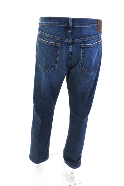 Joes Mens Cotton Dark Wash Straight Leg Buttoned Zip Jeans Blue Size EUR36