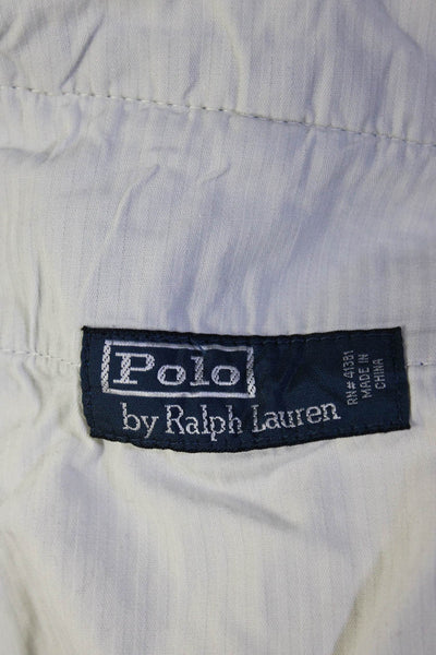 Polo Ralph Lauren Mens Flat Front Straight Khaki Chino Pants Blue Size 38/30