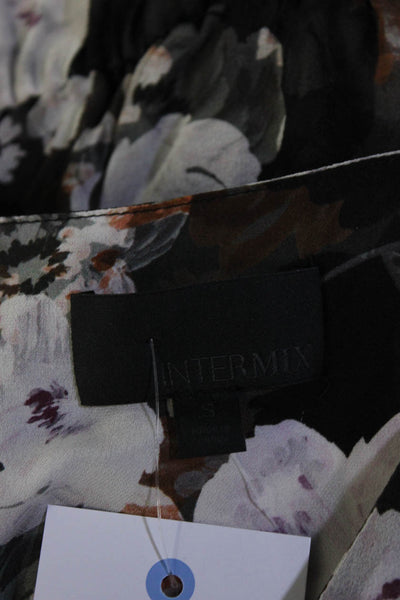 Intermix Women's Round Neck Long Sleeves Floral Mini Dress Size S