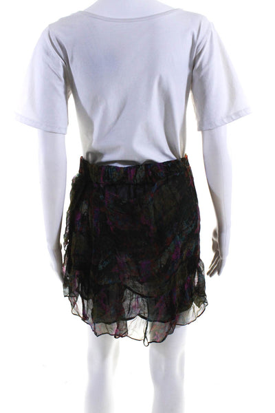 IRO Women's Elastic Waist Tiered Mini Skirt Multicolor Size 34