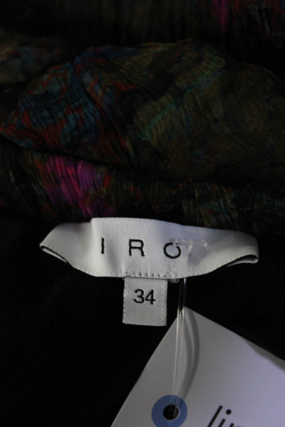 IRO Women's Elastic Waist Tiered Mini Skirt Multicolor Size 34