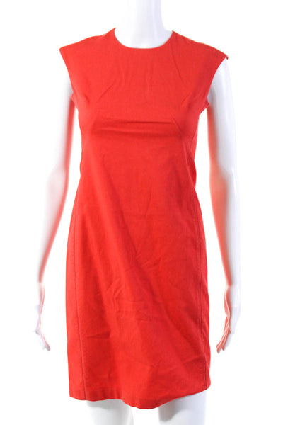 Josie Natori Women's Round Neck Sleeveless A-Line Mini Dress Orange Size S