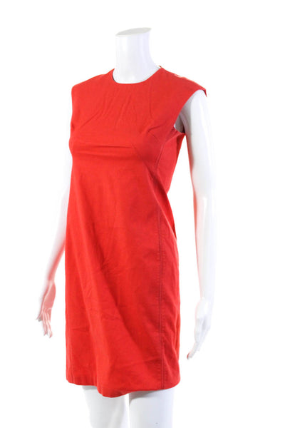 Josie Natori Women's Round Neck Sleeveless A-Line Mini Dress Orange Size S