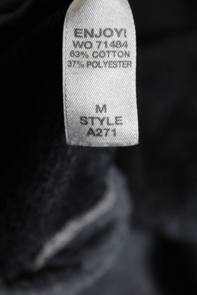 Michael Stars Womens Cotton Drawstring Hem Long Sleeve Pullover Top Gray Size M