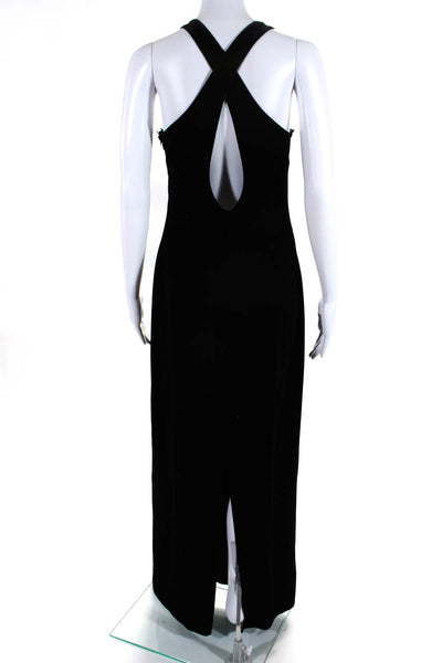 Laundry by Shelli Segal Women's Sleeveless Velvet Gown Black Size 8