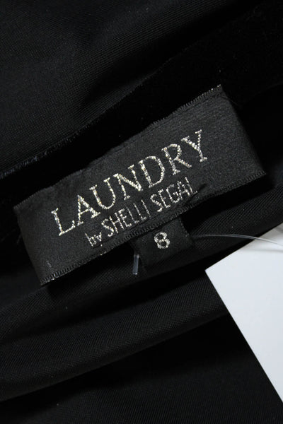 Laundry by Shelli Segal Women's Sleeveless Velvet Gown Black Size 8