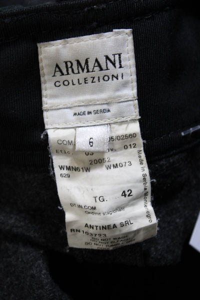 Armani Collezioni Women's A Line Wool Blend Mini Skirt Gray Size 6