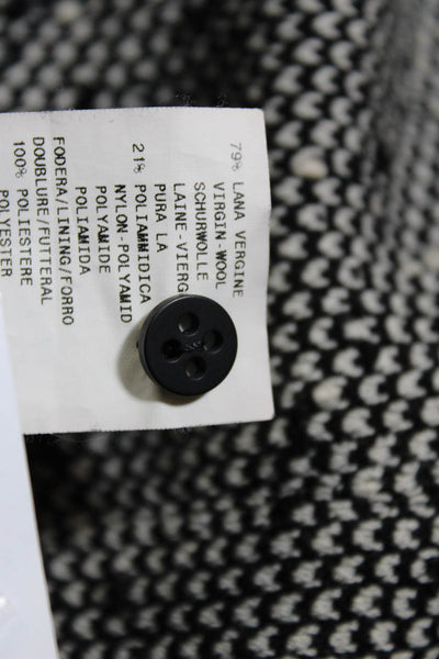 Armani Collezioni Women's A Line Wool Blend Mid Length Skirt Black Size 6