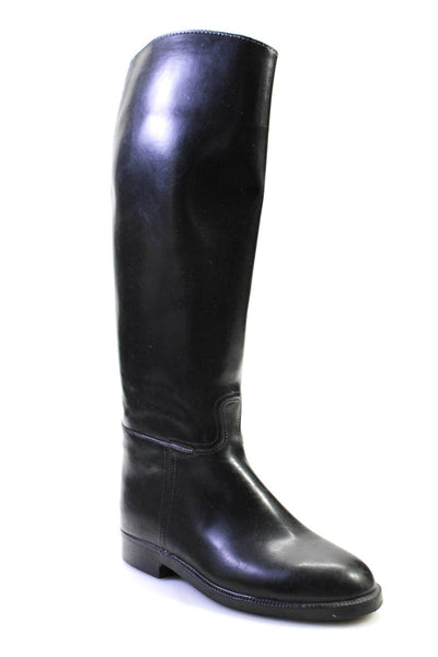 Aigle Womens Flat Rubber Tall Knee High Rain Boots Black Size 38  8