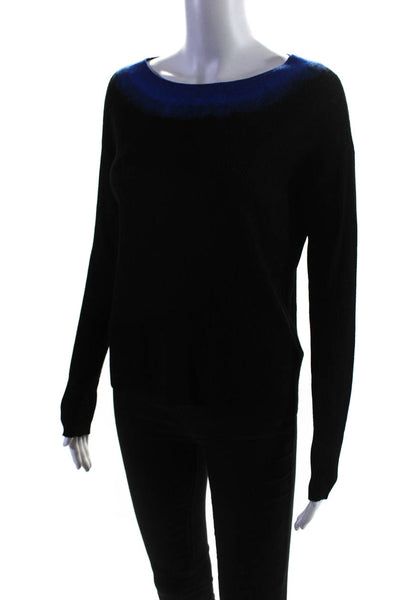 Rag & Bone Women's Round Neck Long Sleeves Ribbed Sweater Black Size XS
