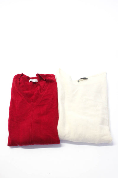 Chelsea 28 Vince Womens V Neck Pullover Sweaters Red Cream Size XXS XS Lot 2