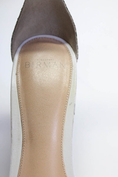 Alexandre Birman Womens Snakeskin Ankle Strap Wedge Sandals Brown Size 8