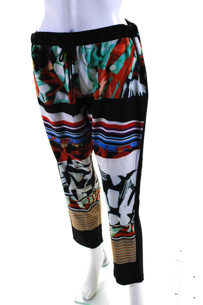 Clover Canyon Womens Striped Drawstring Waist Pants Multi Colored Size Medium