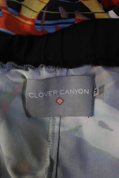 Clover Canyon Womens Striped Drawstring Waist Pants Multi Colored Size Medium
