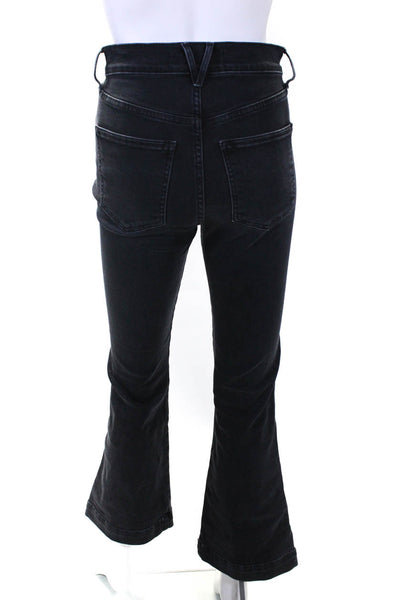Veronica Beard Womens Faded Black High Rise Straight Leg Denim Jeans Size 25