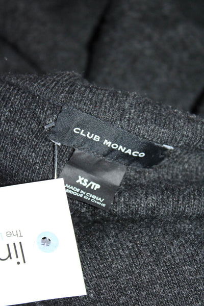 Club Monaco Womens Belted Long Sleeve Longline Cardigan Sweater Gray Size XS