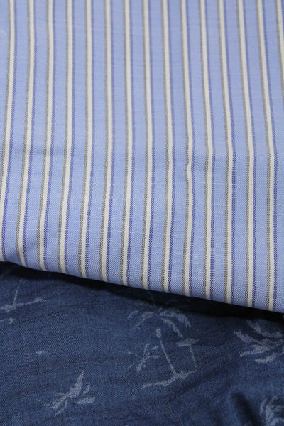 Proper Cloth Mens Dress Shirt Blue Printed Collar Button Down Shirt Size 42 Lot2