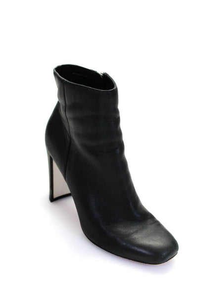 Dolce Vita Womens Leather Square Toe Pull On Side Zip Ankle Boots Black Size 8