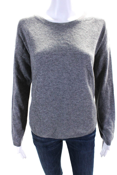 WYSE London Womens Cashmere Knit Crew Neck Sequin Star Sweater Top Gray Size 1