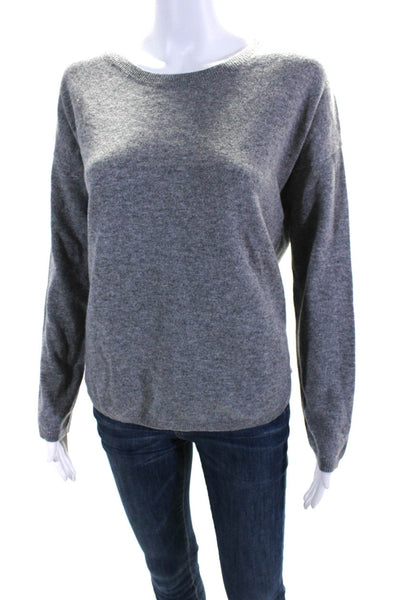 WYSE London Womens Cashmere Knit Crew Neck Sequin Star Sweater Top Gray Size 1