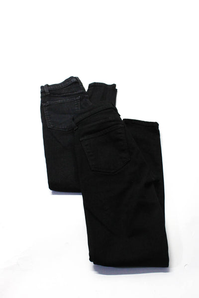 J Brand Women's Midrise Five Pockets Skinny Denim Pant Black Size 23 Lot 2