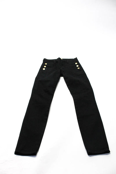 J Brand Women's Midrise Five Pockets Skinny Denim Pant Black Size 23 Lot 2