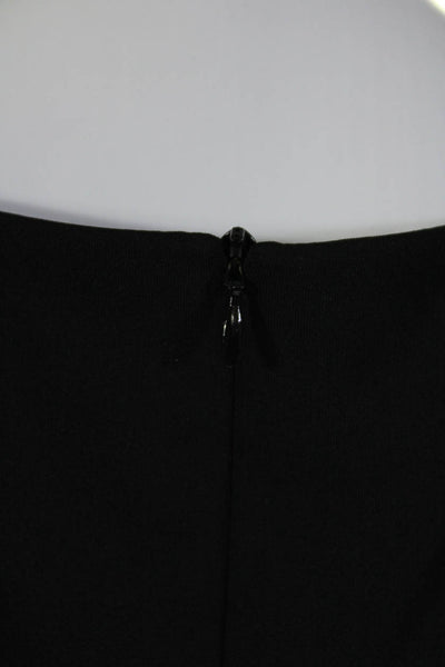 David Meister Womens Back Zip Sleeveless Scoop Neck Sheath Dress Black Size 6