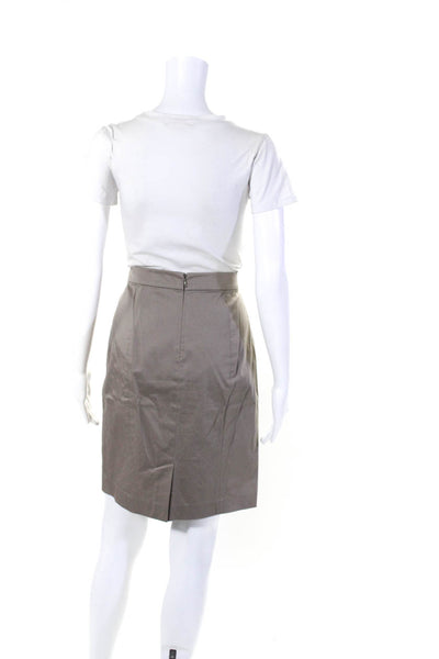 Elie Tahari Club Monaco Womens Cotton A-line Skirts Beige Gray Size S 6 Lot 2