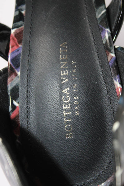 Bottega Veneta Women's Patent Leather Tile Print D'Orsay Heels Red Size 9.5