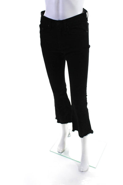 Rag & Bone Jean Womens Denim High Rise Zip Up Flared Jeans Pants Black Size 26