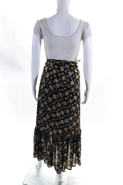 Ulla Johnson Women's Zip Closure Asymmetrical Maxi Skirt Abstract Size S