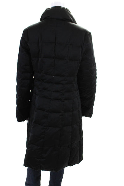 Marc New York Womens Hooded Full Zipper Puffer Coat Brown Size Small