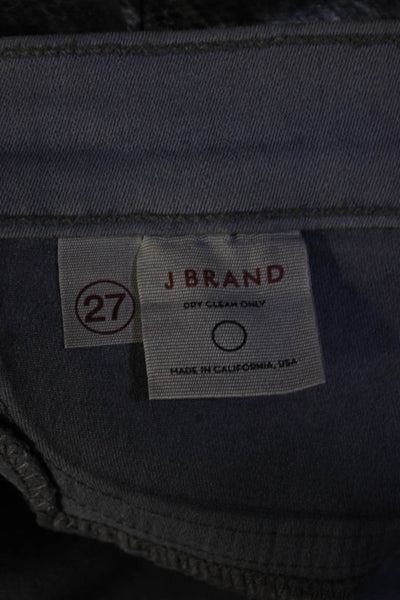J Brand Women's Snake Print Coated Skinny Jeans Gray Size 27