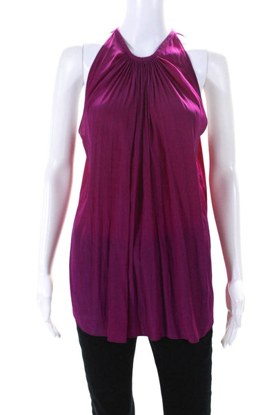 Ramy Brook Womens Scoop Neck Sleeveless Pullover Blouse Top Purple Size M