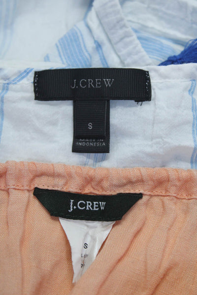 J Crew Womens Orange Linen V-Neck Sleeveless Tunic Blouse Top Size S lot 2