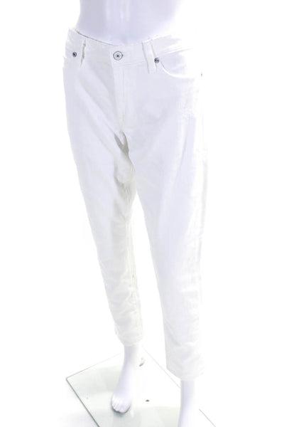 Vince Women's Midrise Five Pockets Straight Leg Denim Pant White Size 31