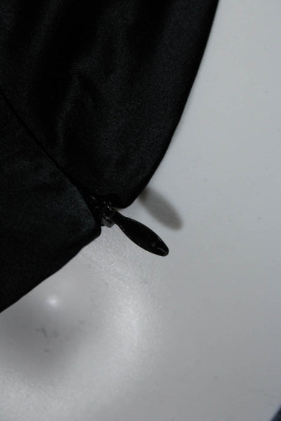 Chaiken Women's Satin Long Sleeve V Neck Blouse Black Size 2