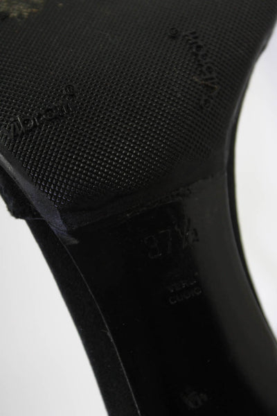 Giorgio Armani Women's Satin High Heel Strappy Sandals Black Size 37.5