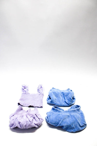 Peixoto Girls Smocked Waist Ruffle Mini Skirt Purple Size S Lot 4