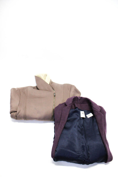 Charlotte Ronson Mens Pea Biker Coats Purple Grey Size Medium Lot 2
