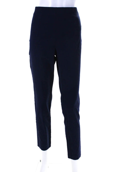 Michael Michael Kors Womens Flat Front Elastic Waist Skinny Pants Navy Size XL