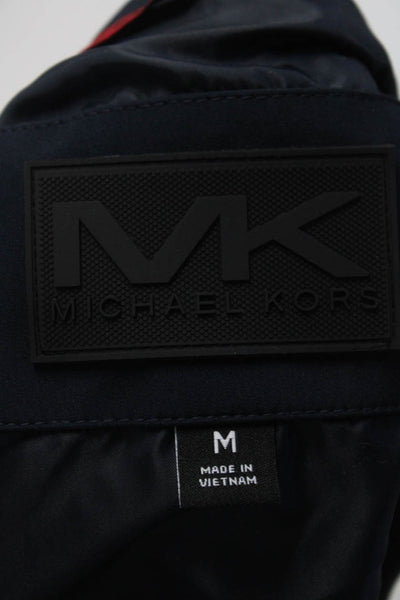 MK Michael Kors Womens Full Zipper Light Jacket Navy Blue Size Medium