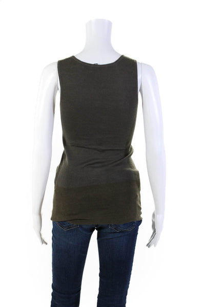Missoni Womens Gray Cotton Scoop Neck Sleeveless Tank Top Size 4