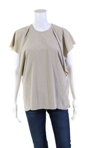 COS Womens Butterfly Short Sleeves Blouse Beige Size 6