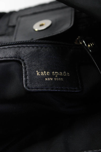Kate Spade New York Womens Black Nylon Tie Side Shoulder Bag Handbag