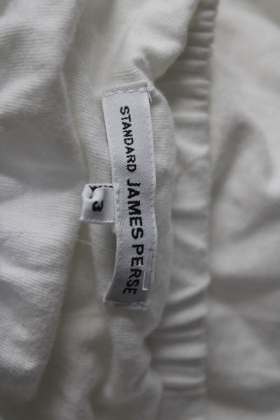 Standard James Perse Womens Cotton Drawstring Waist Blouson Dress White Size 3