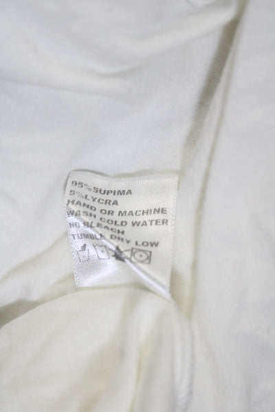 Standard James Perse Womens Cotton Drawstring Waist Blouson Dress White Size 3