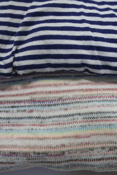 J Crew Womens Striped Tee Shirt Sweater Multi Colored Size Small Lot 2